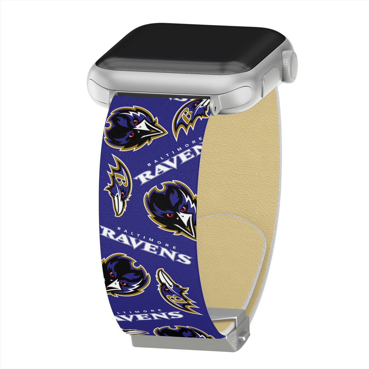 Game Time Baltimore Ravens Signature Series Apple Watch Band With Engraved Buckle