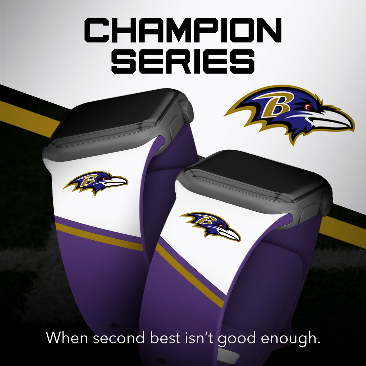 Baltimore Ravens HD Champion Series Apple Watch Band