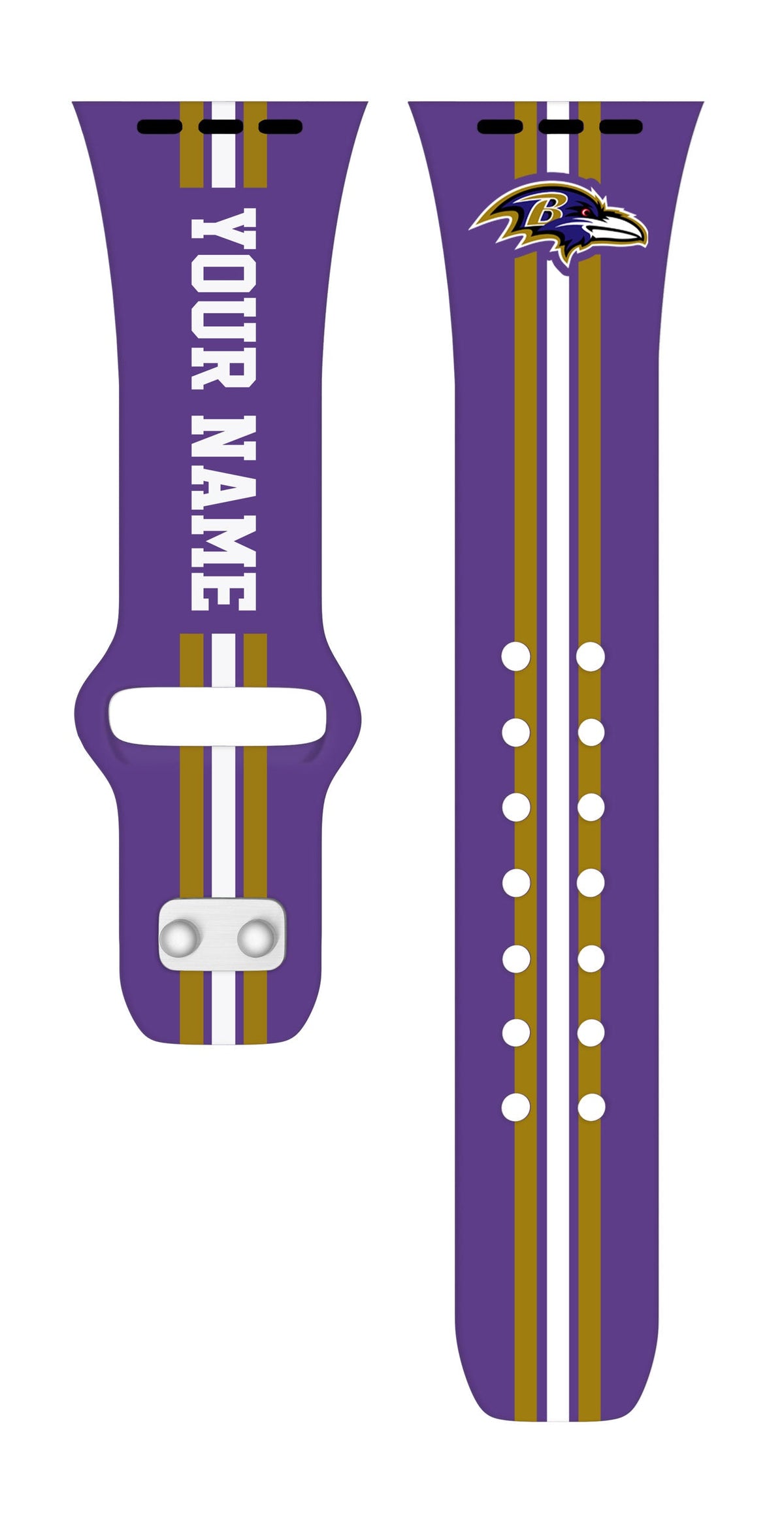Baltimore Ravens Custom Name HD Apple Watch Band