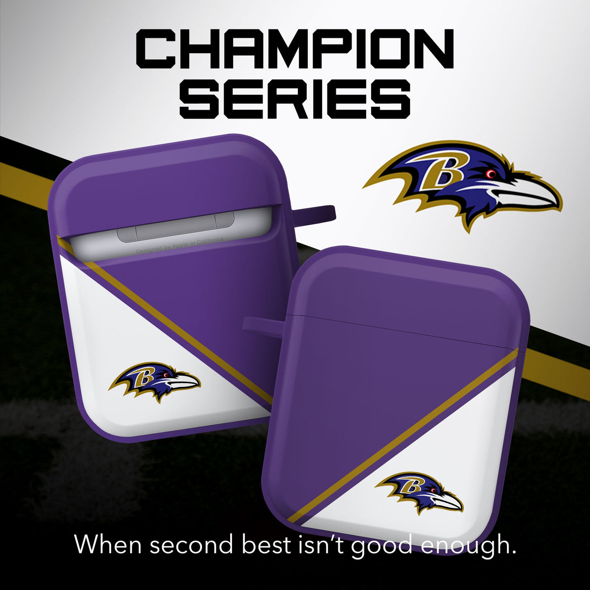 Baltimore Ravens HDX Champion Series Apple AirPods Gen 1 &amp; 2 Case Cover