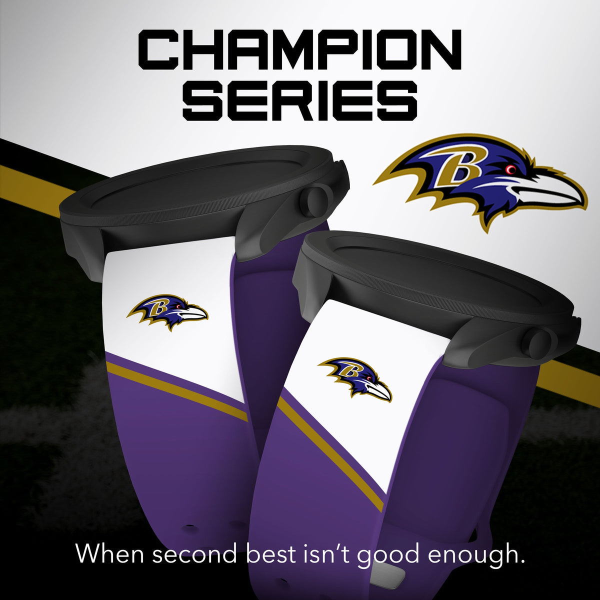 Baltimore Ravens HD Champion Series Samsung Galaxy Watch Band