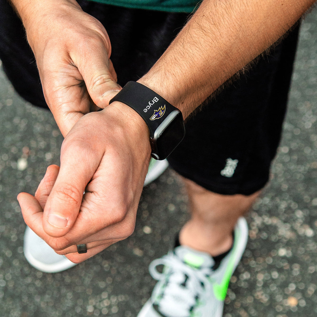 Baltimore Ravens Custom Name HD Apple Watch Band