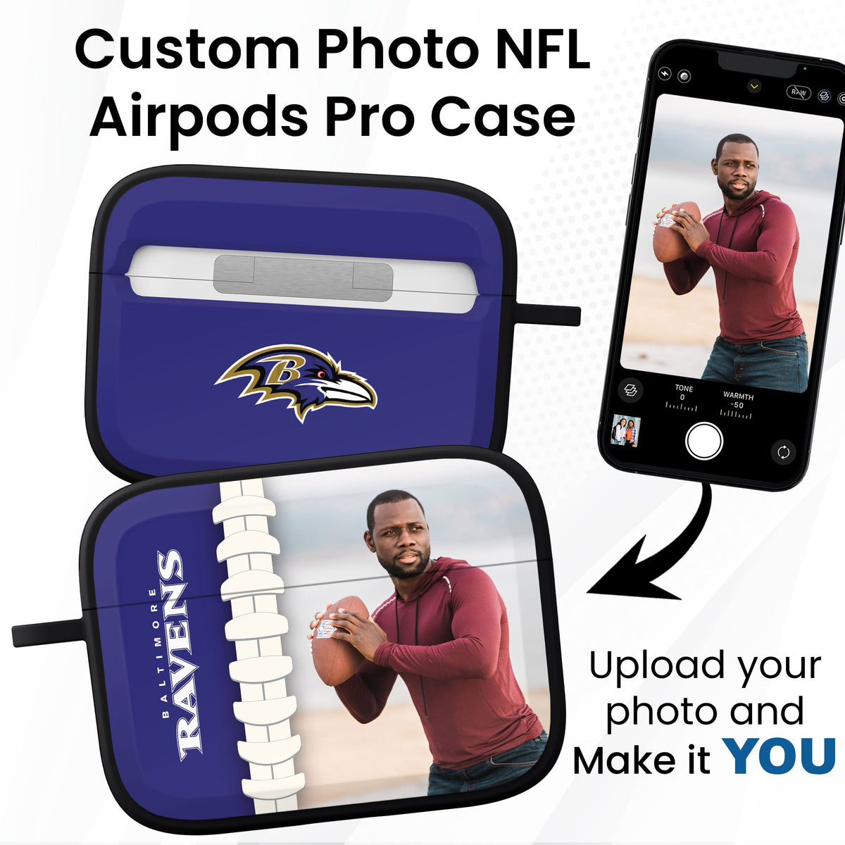 Baltimore Ravens Custom Photo HDX Apple AirPods Pro Case Cover