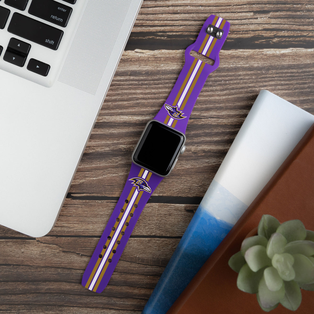 Baltimore Ravens HD Apple Watch Band