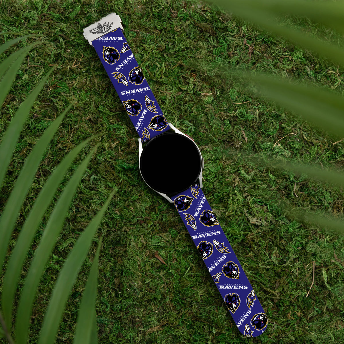 Game Time Baltimore Ravens Signature Series Quick Change Watch Band With Engraved Buckle