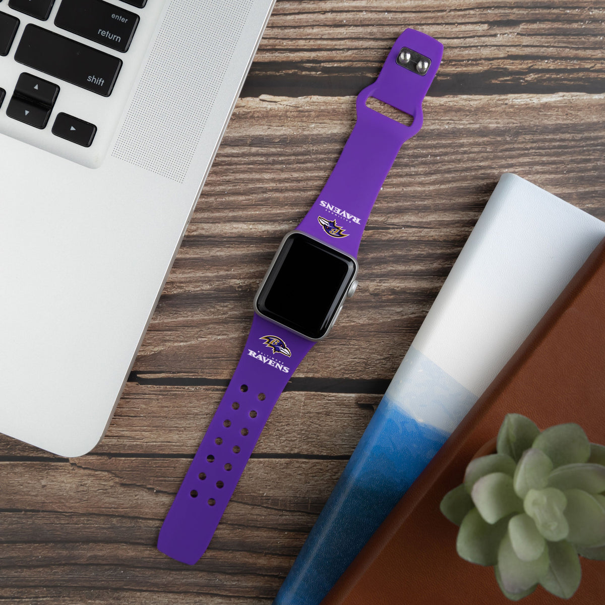 GAME TIME Baltimore Ravens HD Elite Edition Apple Watch Band