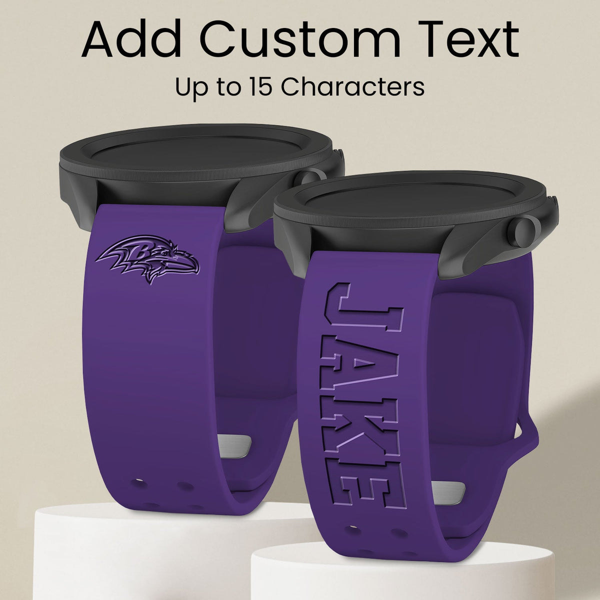 Baltimore Ravens Custom Engraved Samsung Galaxy Watch Band