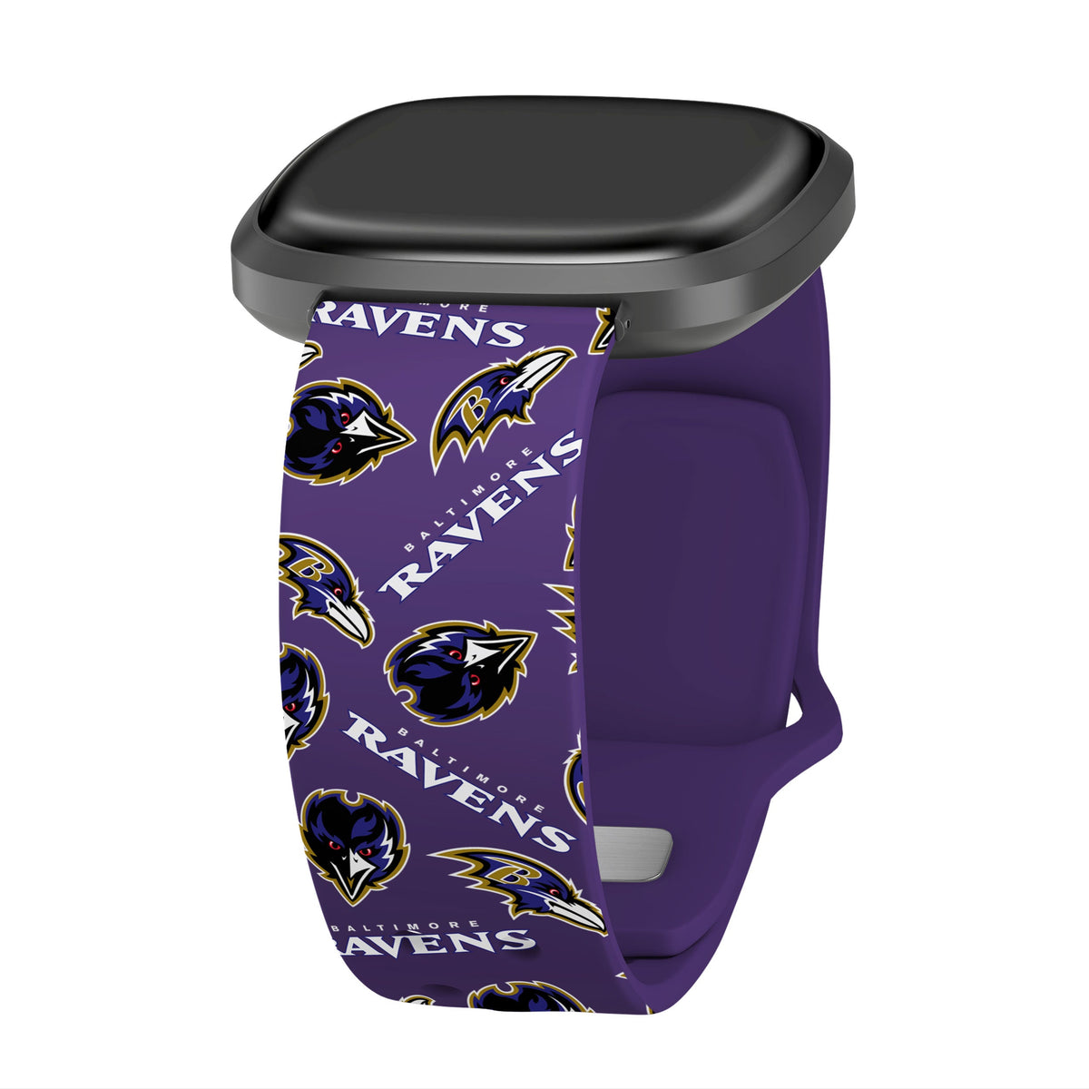 Baltimore Ravens HD Fitbit Versa 3 and Sense Watch Band