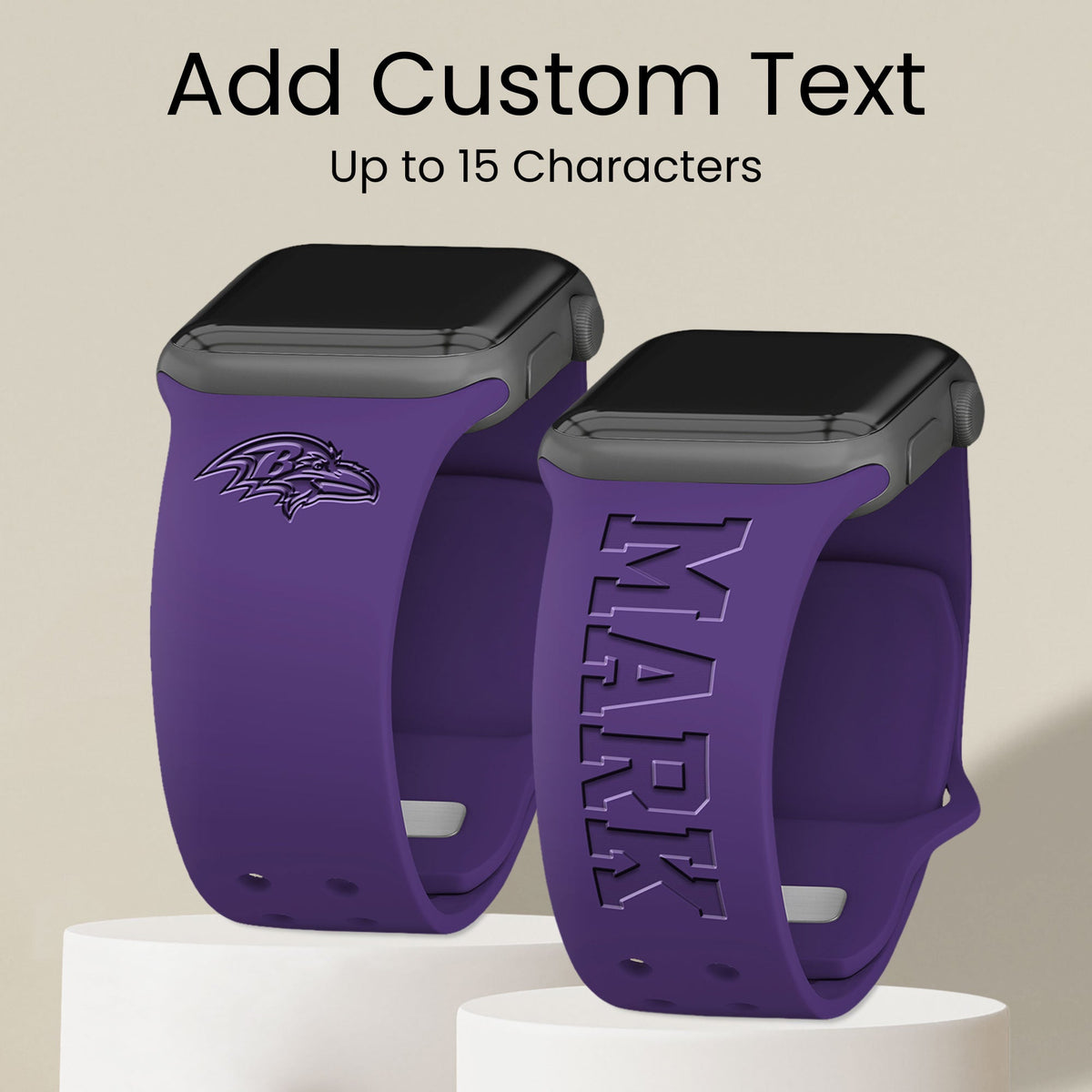 Baltimore Ravens Custom Engraved Apple Watch Band