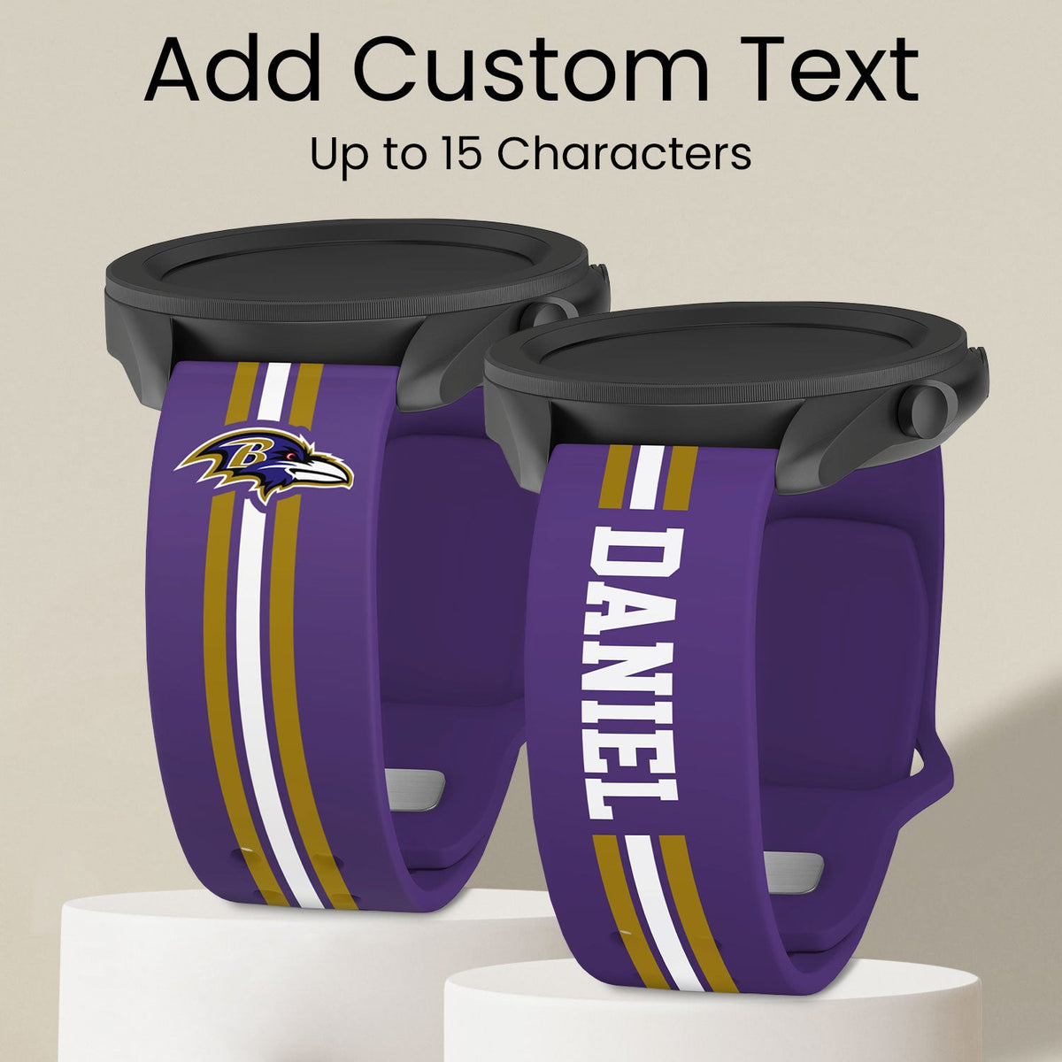 Baltimore Ravens Custom Name HD Watch Band