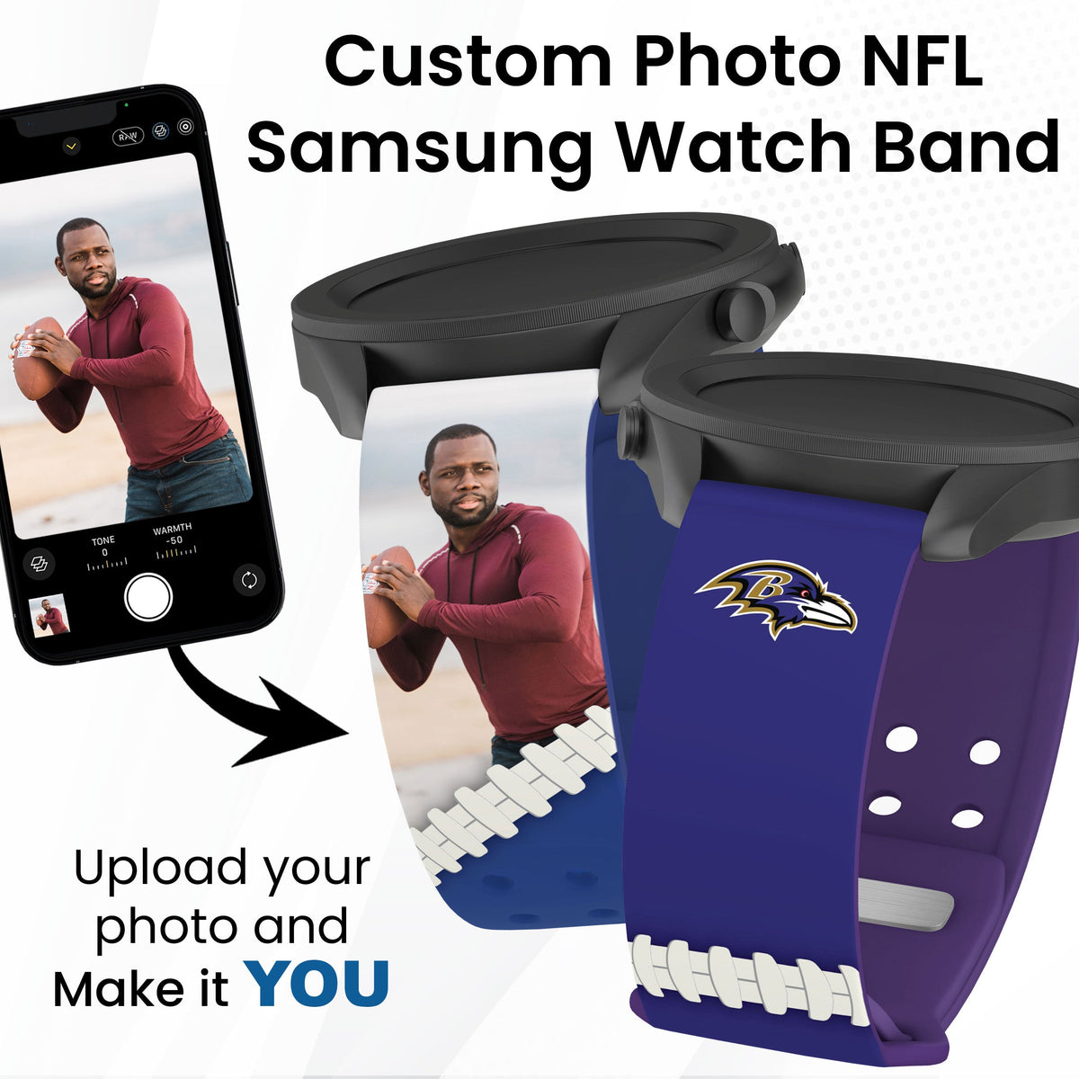 Buffalo Bills Custom Photo HD Samsung Galaxy Watch Band