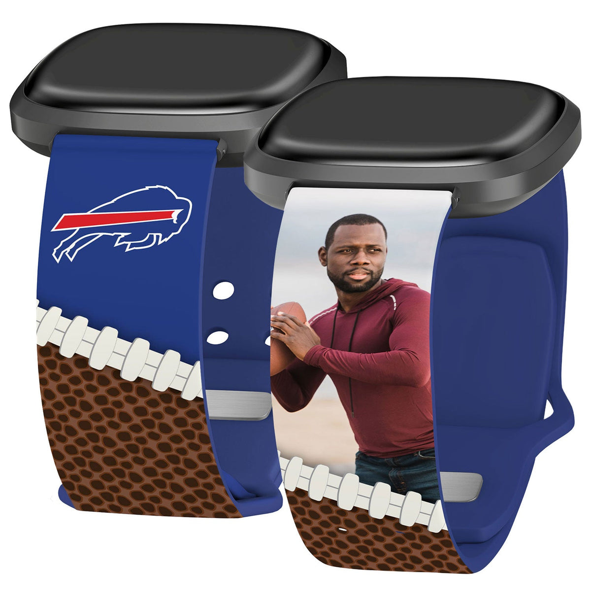 Buffalo Bills Custom Photo HD Fitbit Versa 3 &amp; Sense Watch Band