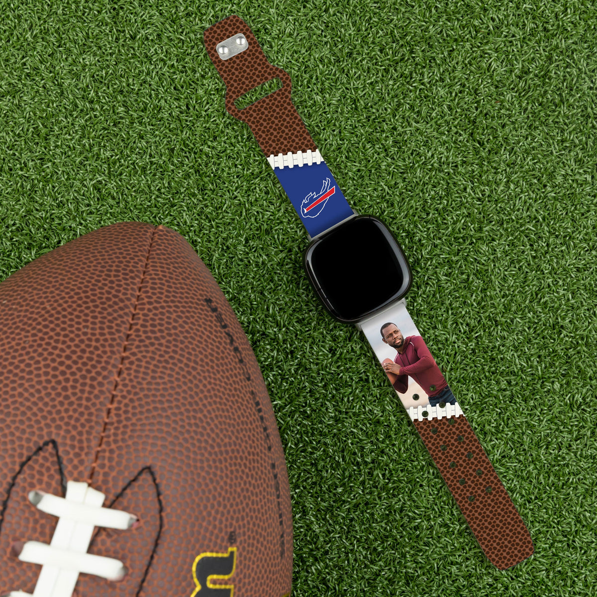 Buffalo Bills Custom Photo HD Fitbit Versa 3 &amp; Sense Watch Band