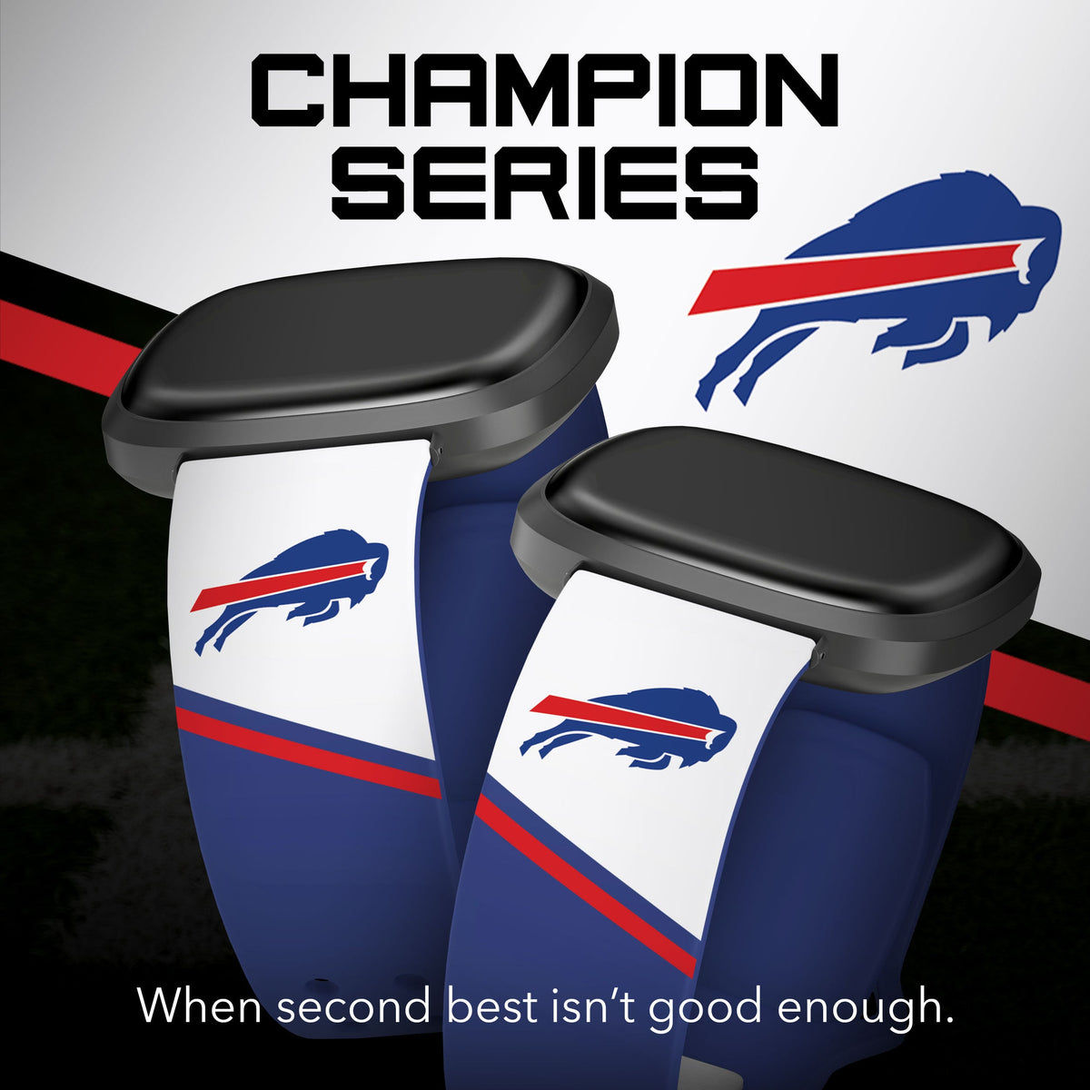 Buffalo Bills HD Champion Series Fitbit Versa 3 &amp; Sense Watch Band
