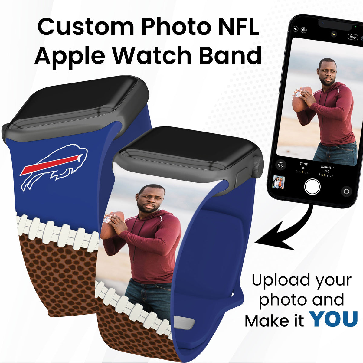 Buffalo Bills Custom Photo HD Apple Watch Band