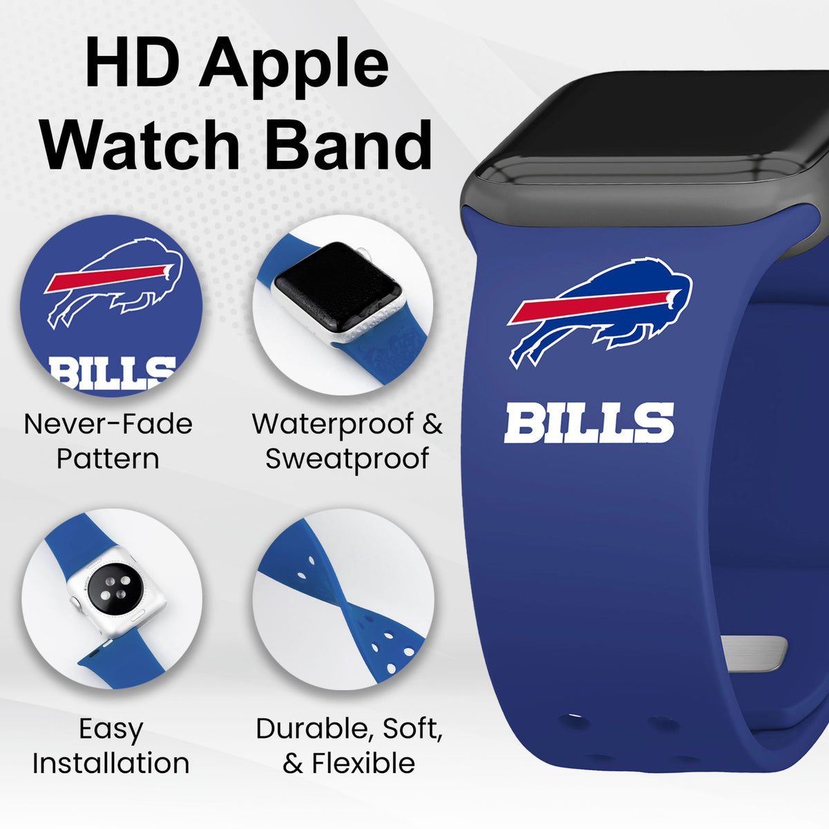 GAME TIME Buffalo Bills HD Elite Edition Apple Watch Band