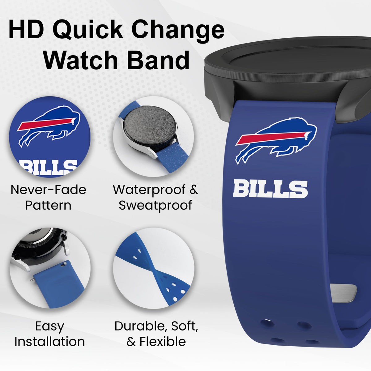 GAME TIME Buffalo Bills HD Elite Edition Samsung Galaxy Watch Band