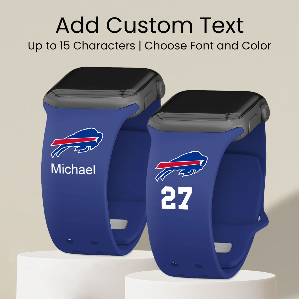 Buffalo Bills Custom Name HD Apple Watch Band
