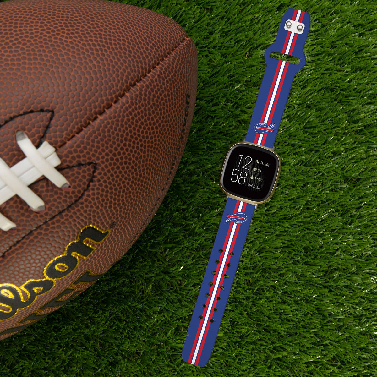Buffalo Bills HD Fitbit Versa 3 and Sense Watch Band