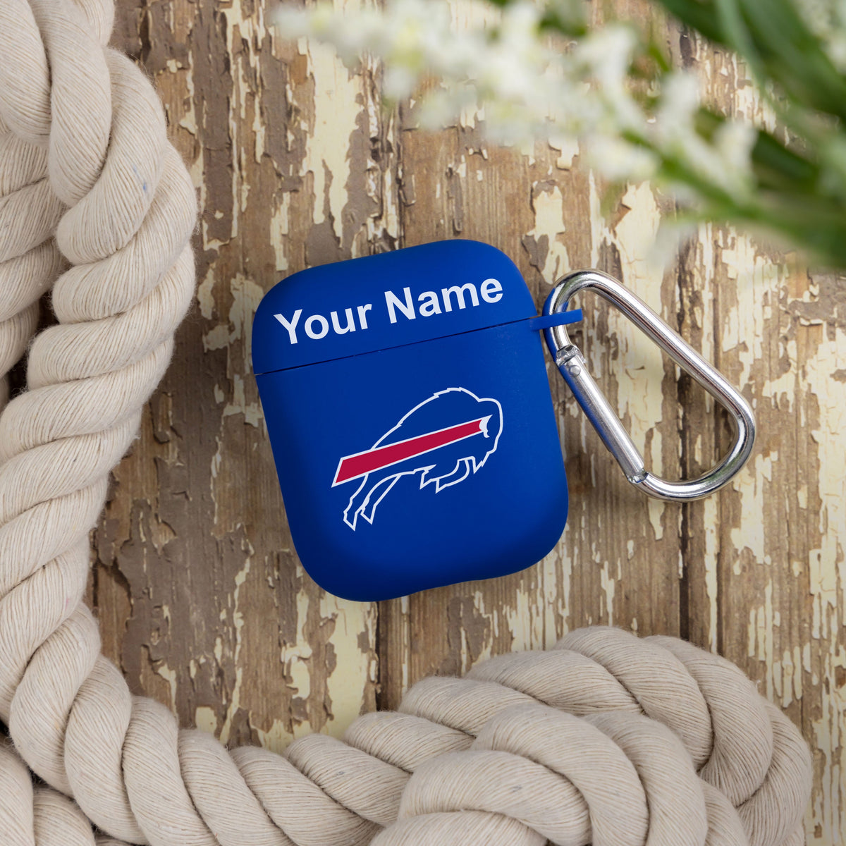 Buffalo Bills Custom Name HD Apple AirPods Gen 1 &amp; 2 Case Cover (Blue)
