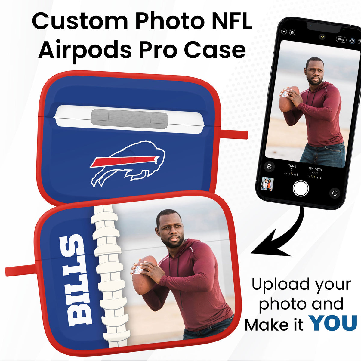 Buffalo Bills Custom Photo HDX Apple AirPods Pro Case Cover