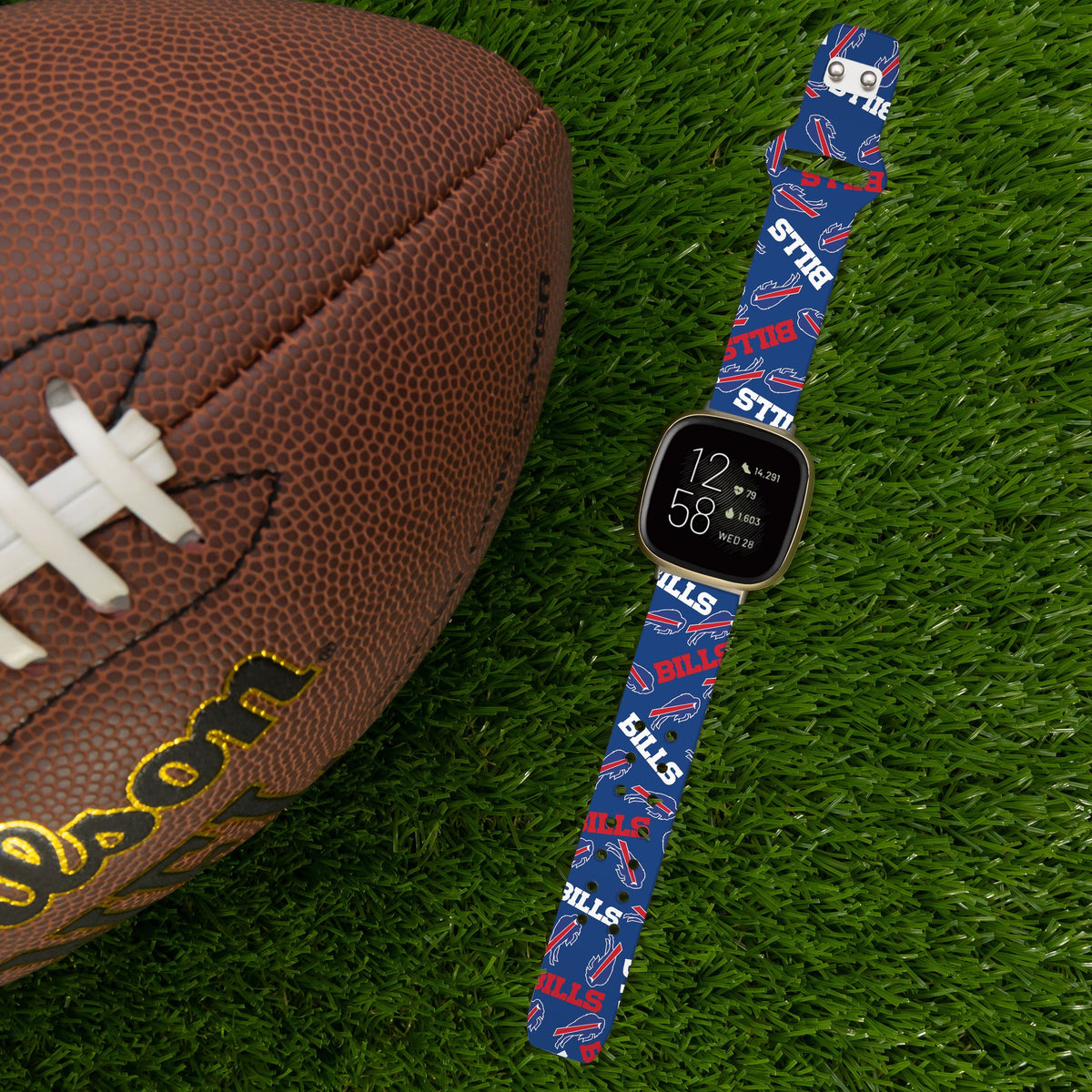 Buffalo Bills HD Fitbit Versa 3 and Sense Watch Band
