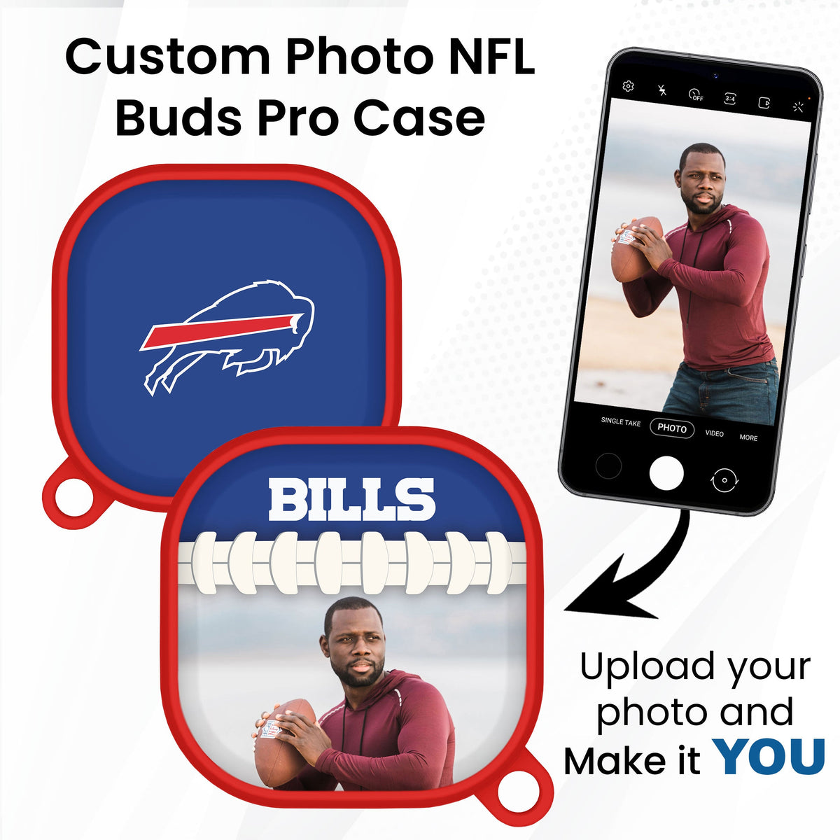 Buffalo Bills Custom Photo HDX Samsung Galaxy Buds Pro Case Cover