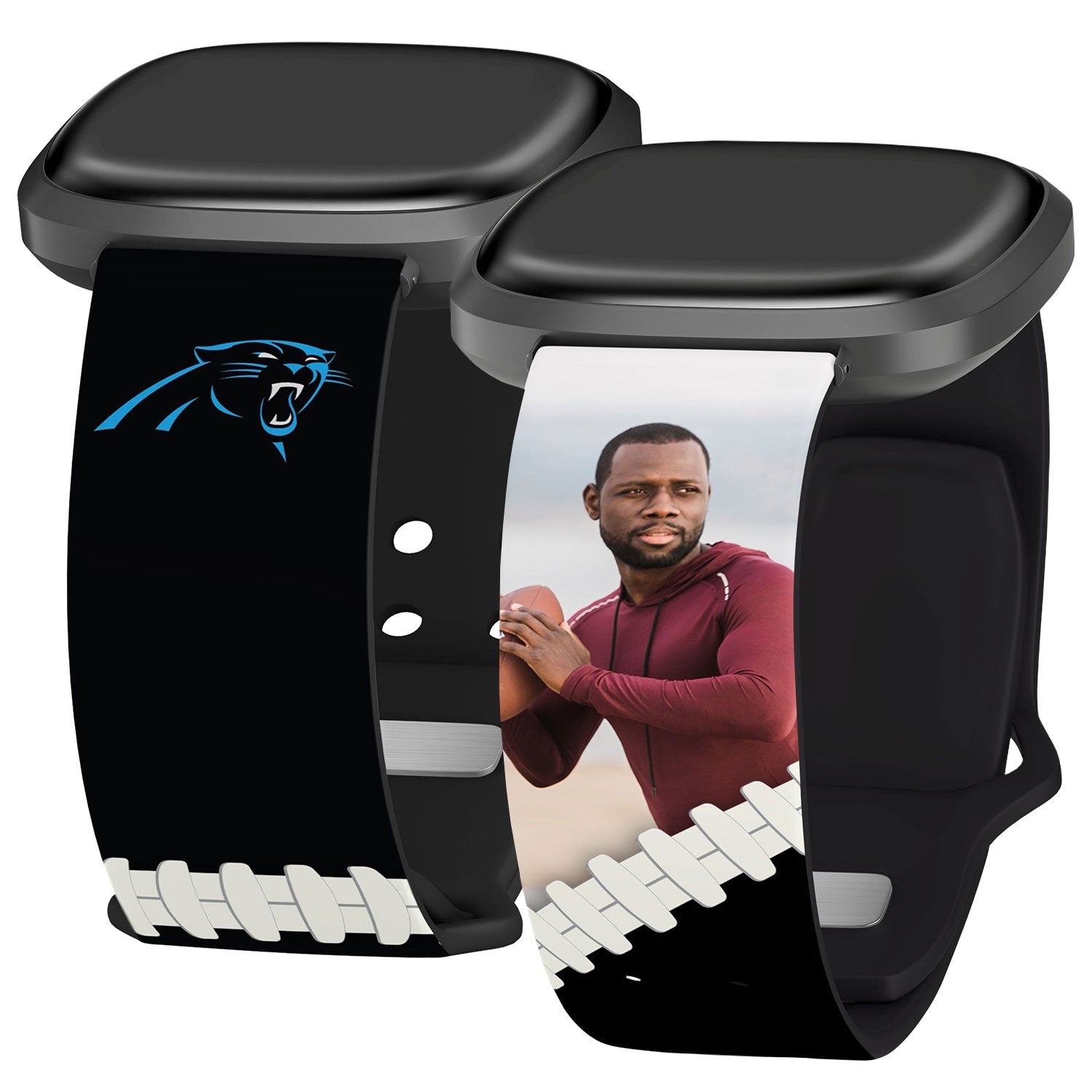 Carolina Panthers Custom Photo HD Fitbit Versa 3 & Sense 1 Watch Band