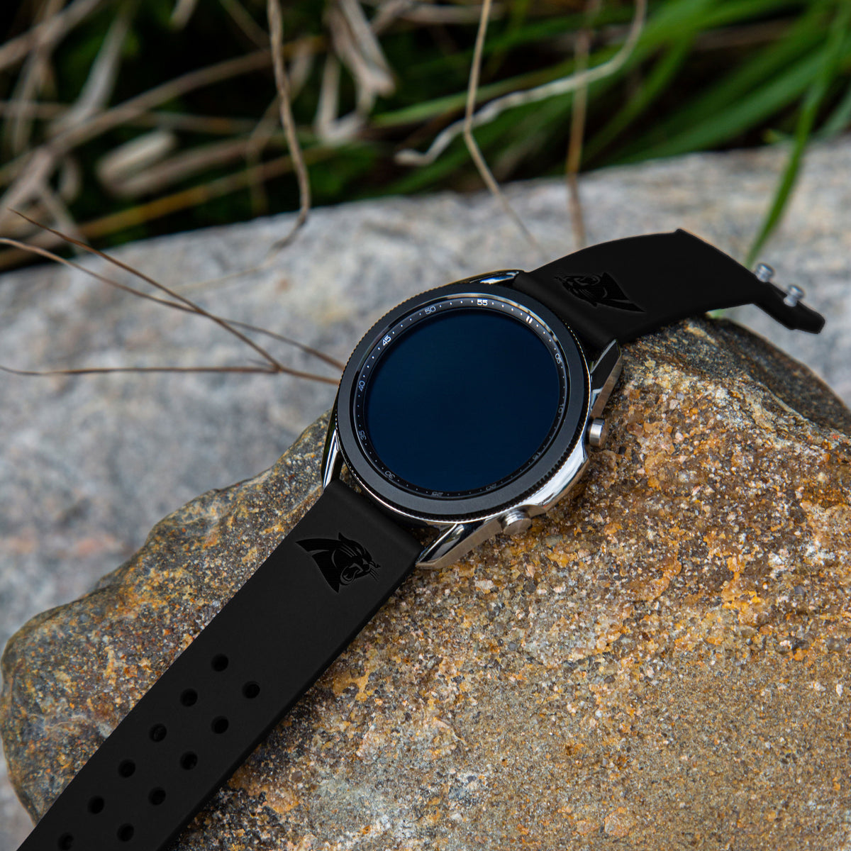 Carolina Panthers Engraved Silicone Watchband