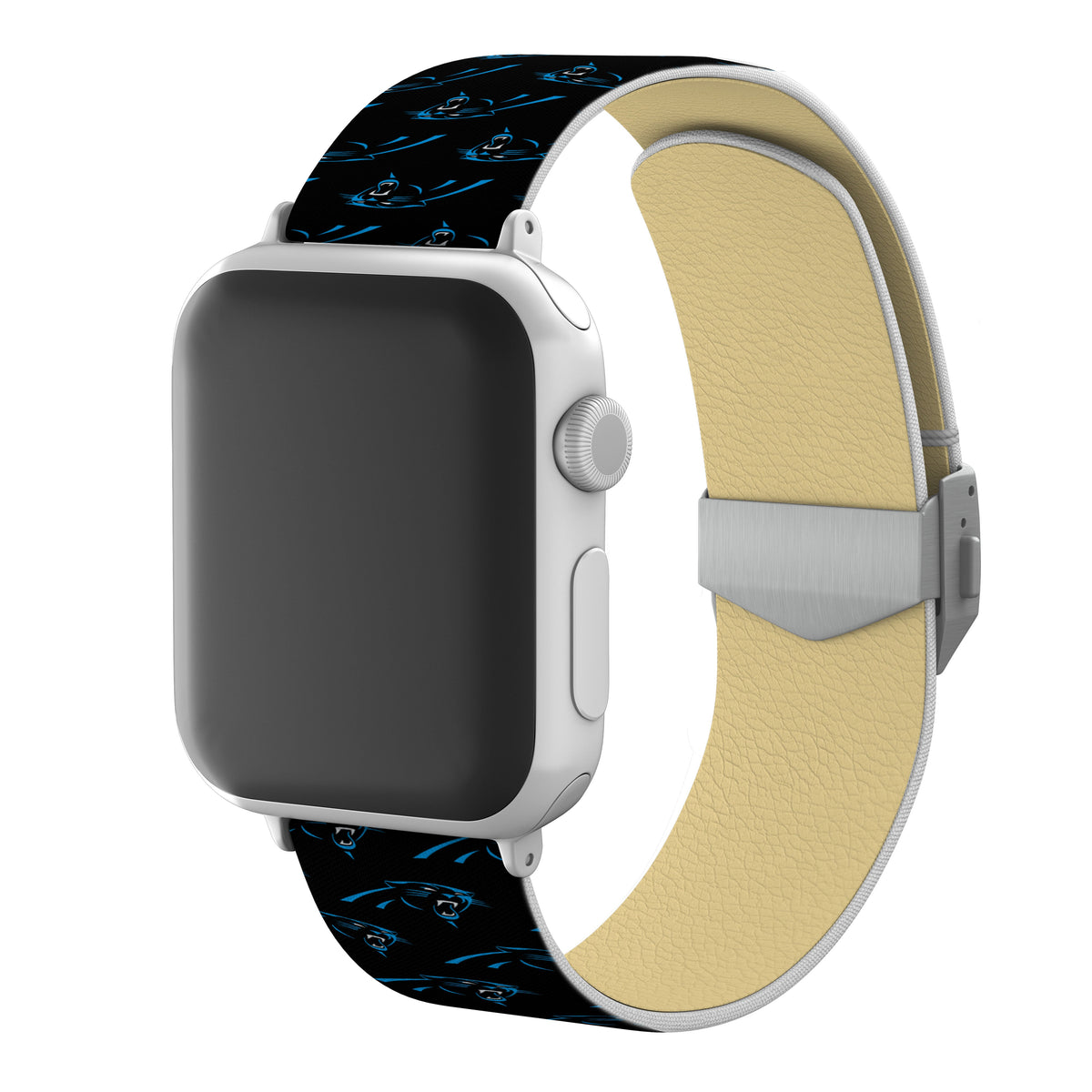Carolina Panthers Full Print Watch Band With Engraved Buckle - AffinityBands