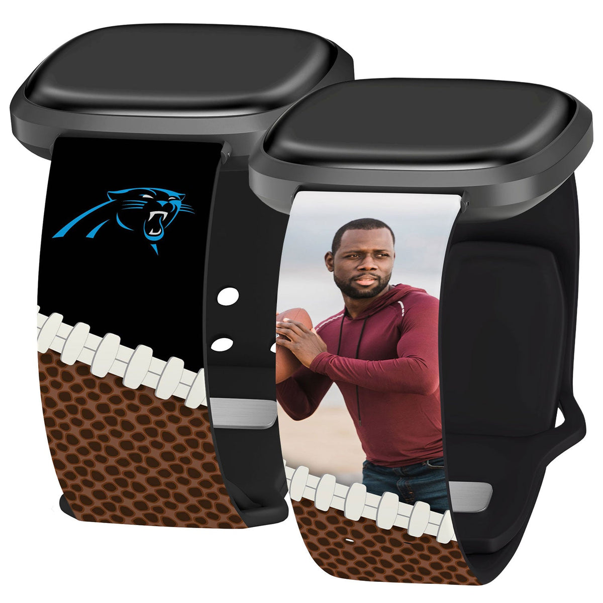 Carolina Panthers Custom Photo HD Fitbit Versa 3 &amp; Sense 1 Watch Band