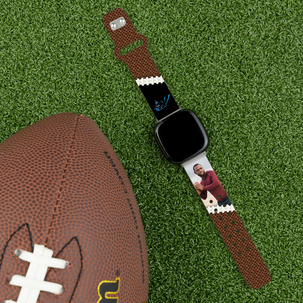 Carolina Panthers Custom Photo HD Fitbit Versa 3 &amp; Sense 1 Watch Band