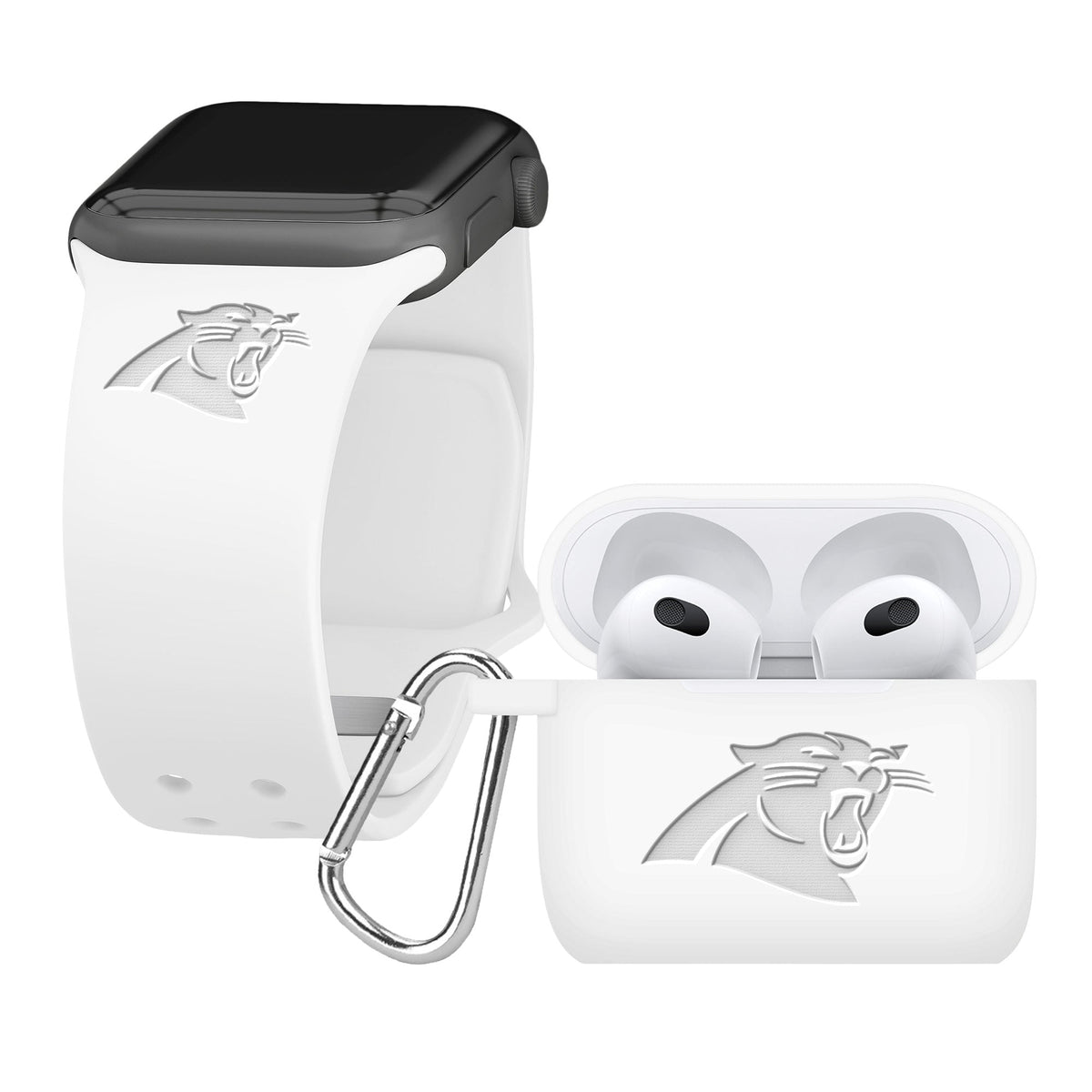 Game Time Carolina Panthers Engraved Apple Gen 3 Combo Package