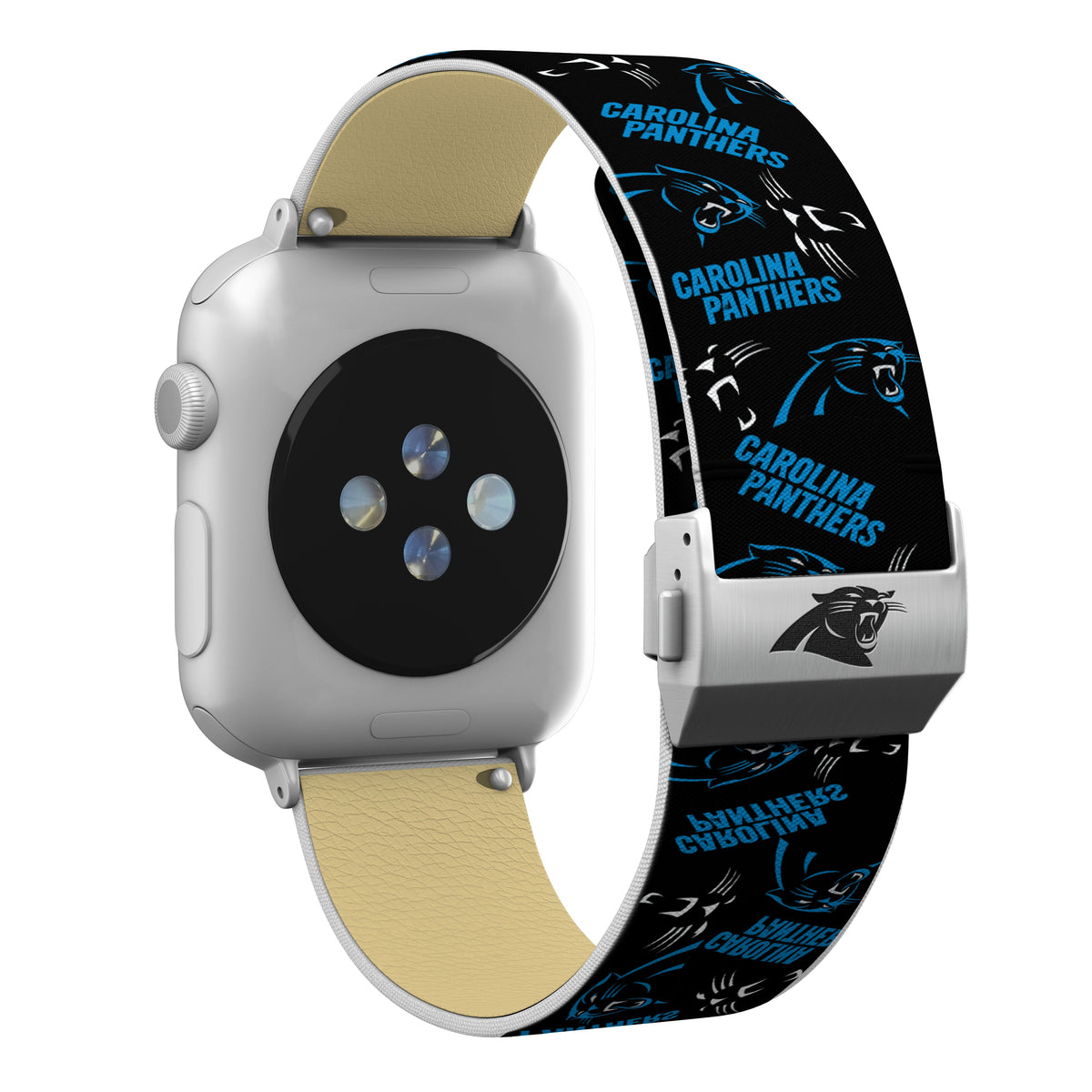 Carolina Panthers Full Print Watch Band With Engraved Buckle - AffinityBands