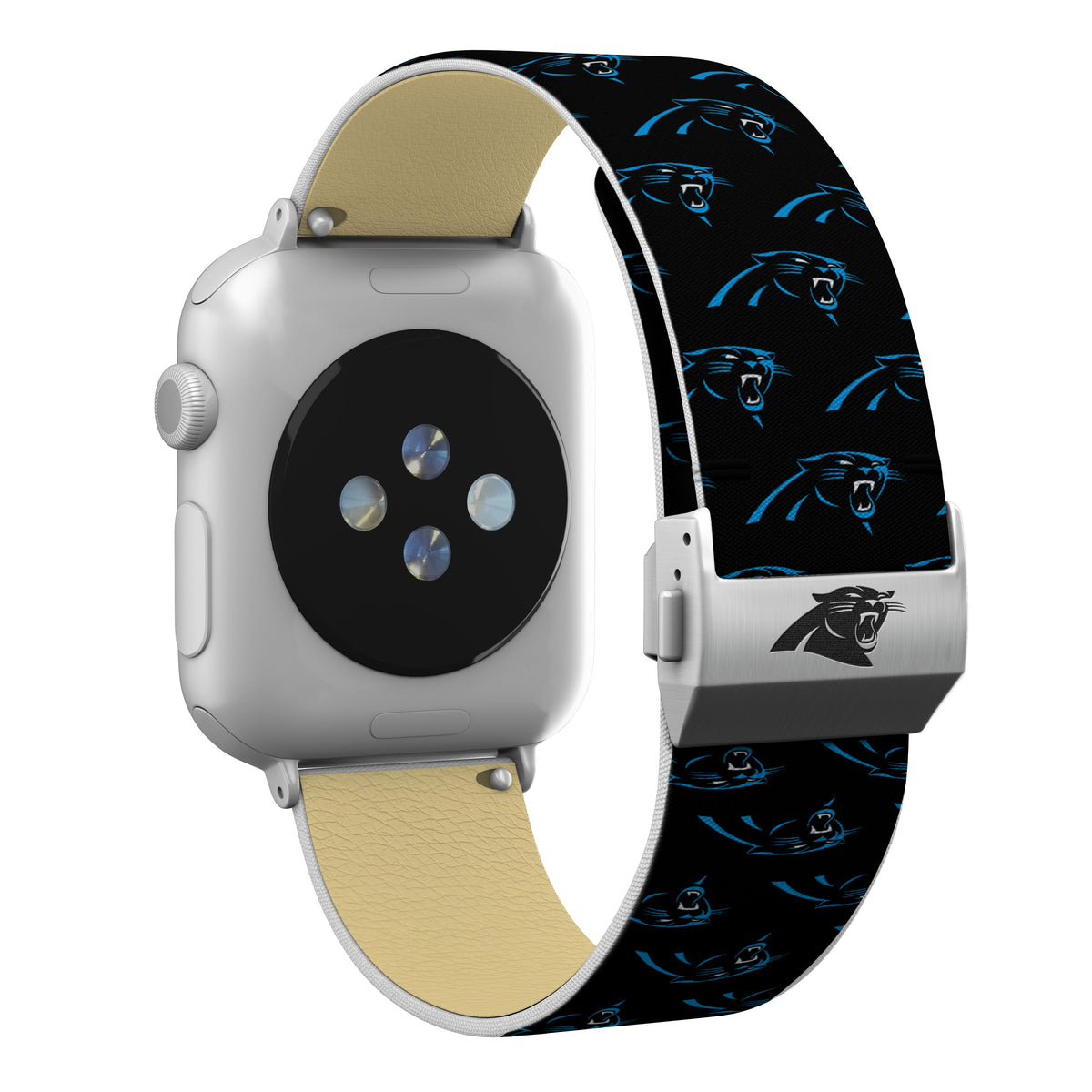 Carolina Panthers Full Print Watch Band With Engraved Buckle - AffinityBands