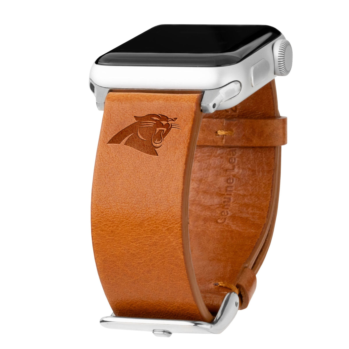 Game Time Carolina Panthers Leather Apple Watch Band