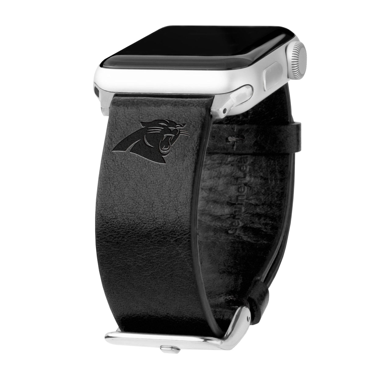 Game Time Carolina Panthers Leather Apple Watch Band