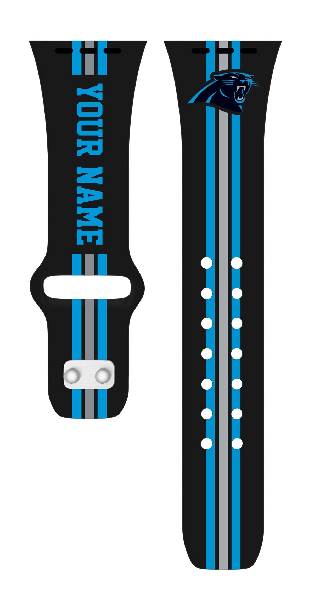 Carolina Panthers Custom Name HD Apple Watch Band