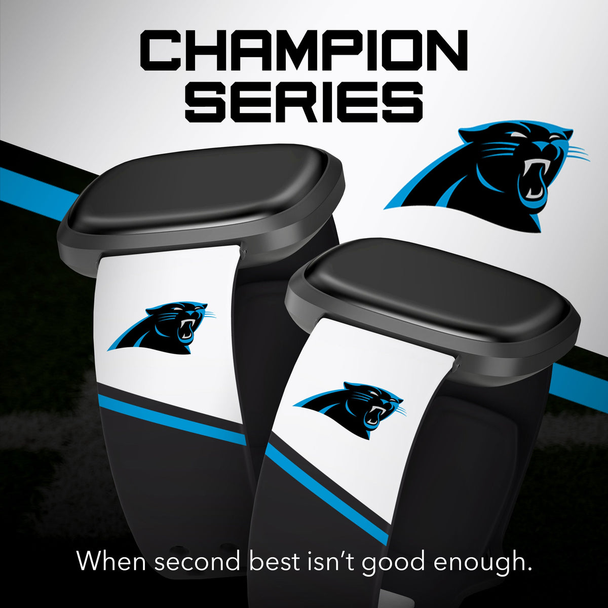 Carolina Panthers HD Champion Series Fitbit Versa 3 &amp; Sense 1 Watch Band