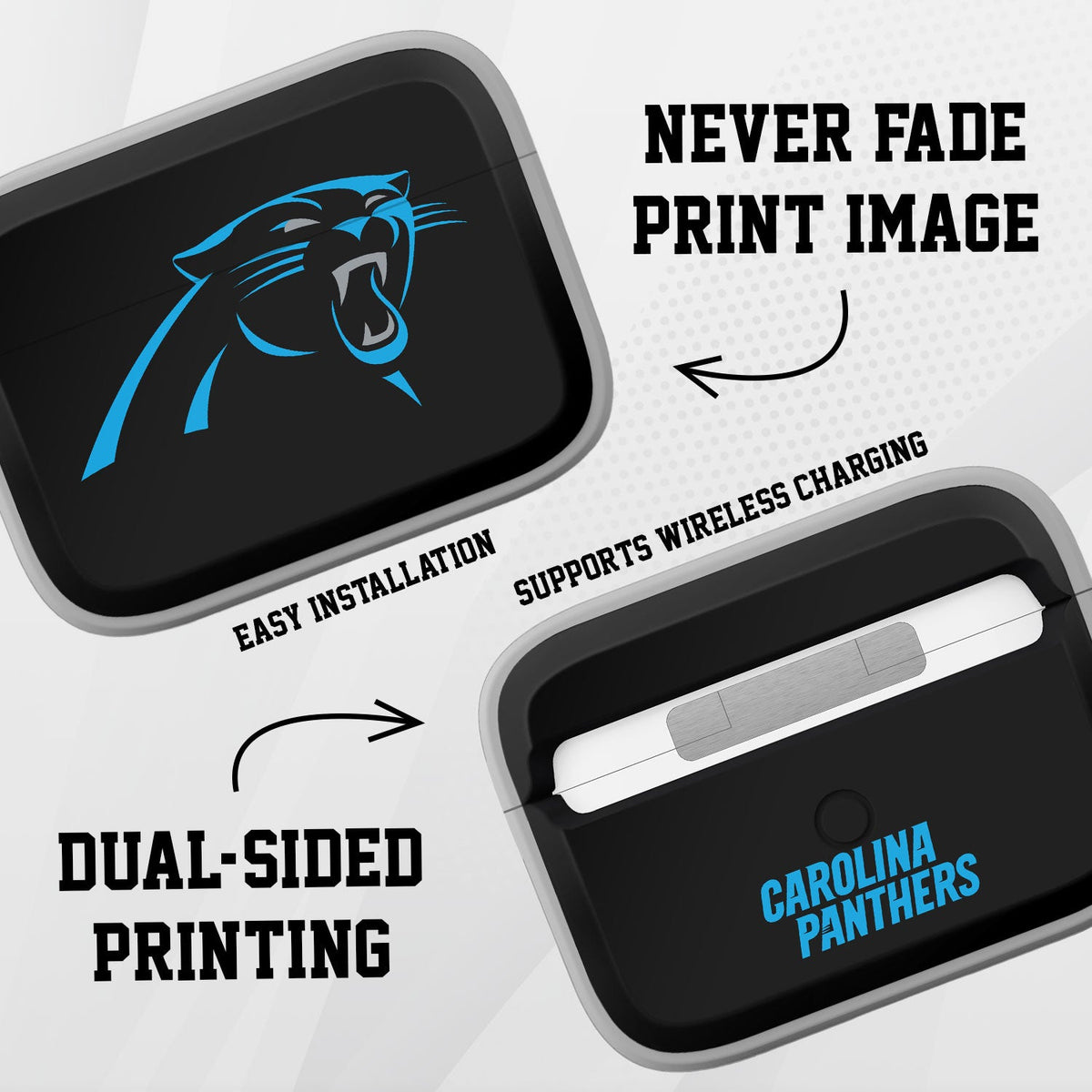 Carolina Panthers HDX Apple AirPods Pro 1 &amp; 2 Case Cover