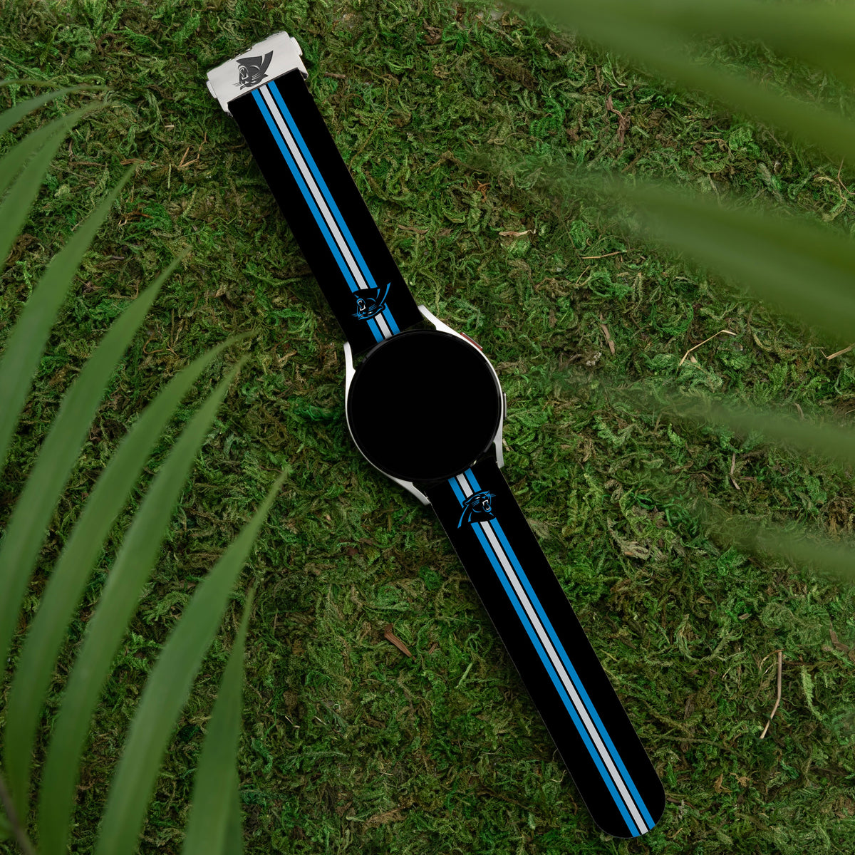 Game Time Carolina Panthers Signature Series Quick Change Watch Band With Engraved Buckle