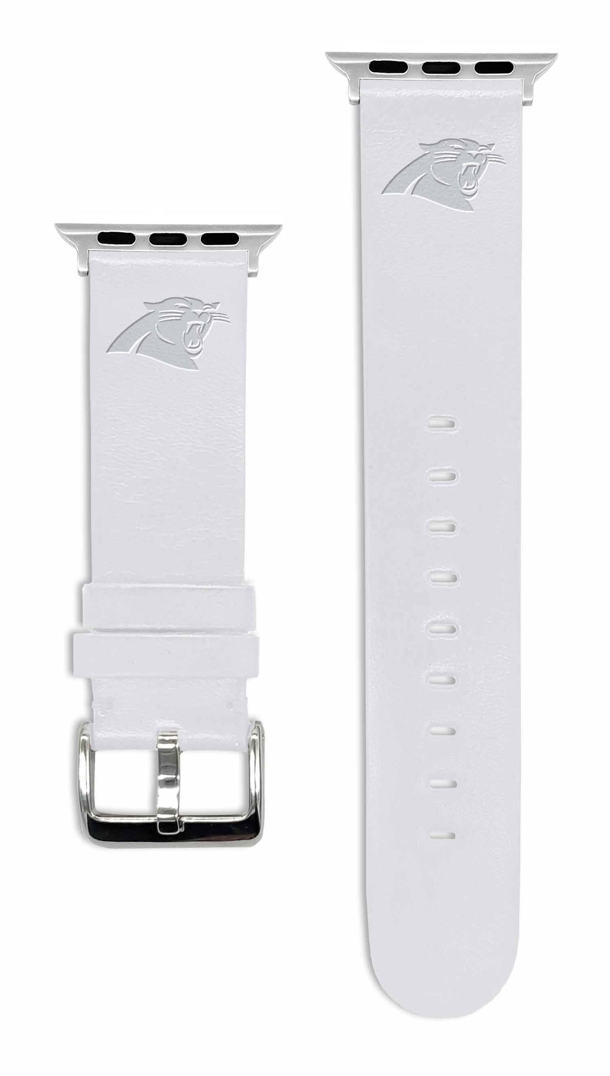 Game Time Carolina Panthers Apple Leather Watch Band - USA Sewn