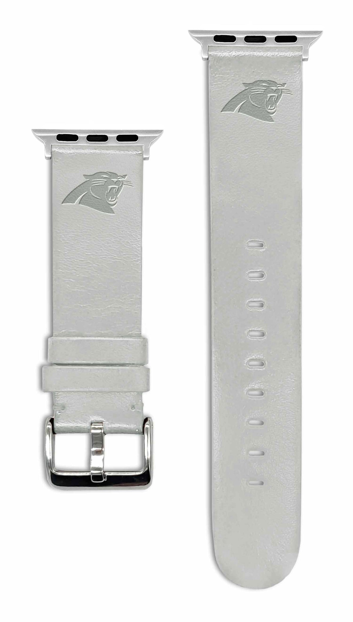 Game Time Carolina Panthers Apple Leather Watch Band - USA Sewn