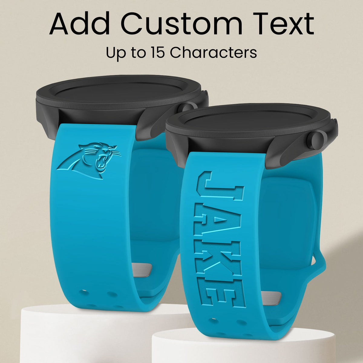 Carolina Panthers Custom Engraved Samsung Galaxy Watch Band