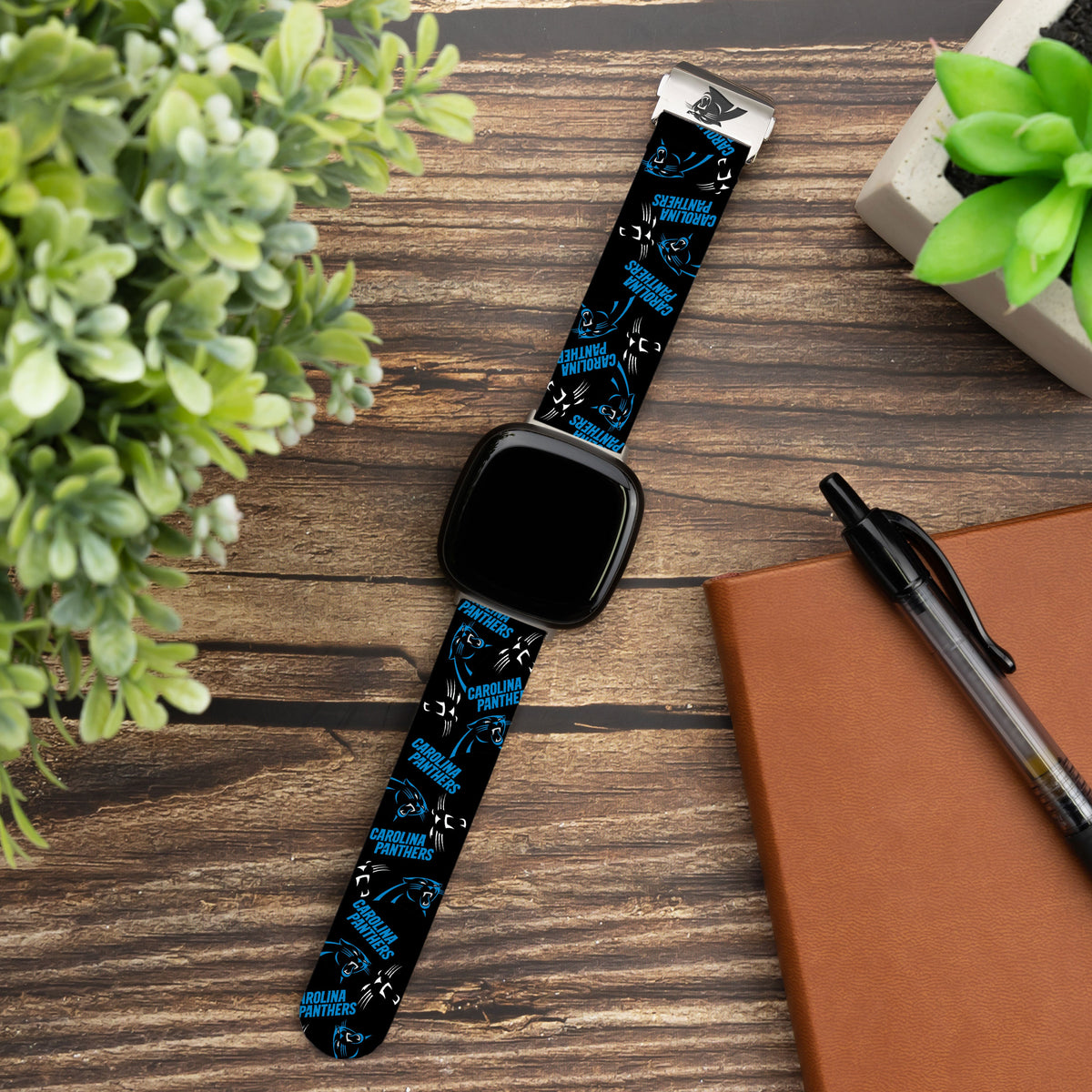 Carolina Panthers Signature Series Fitbit Versa 3 &amp; Sense 1 Watch Band
