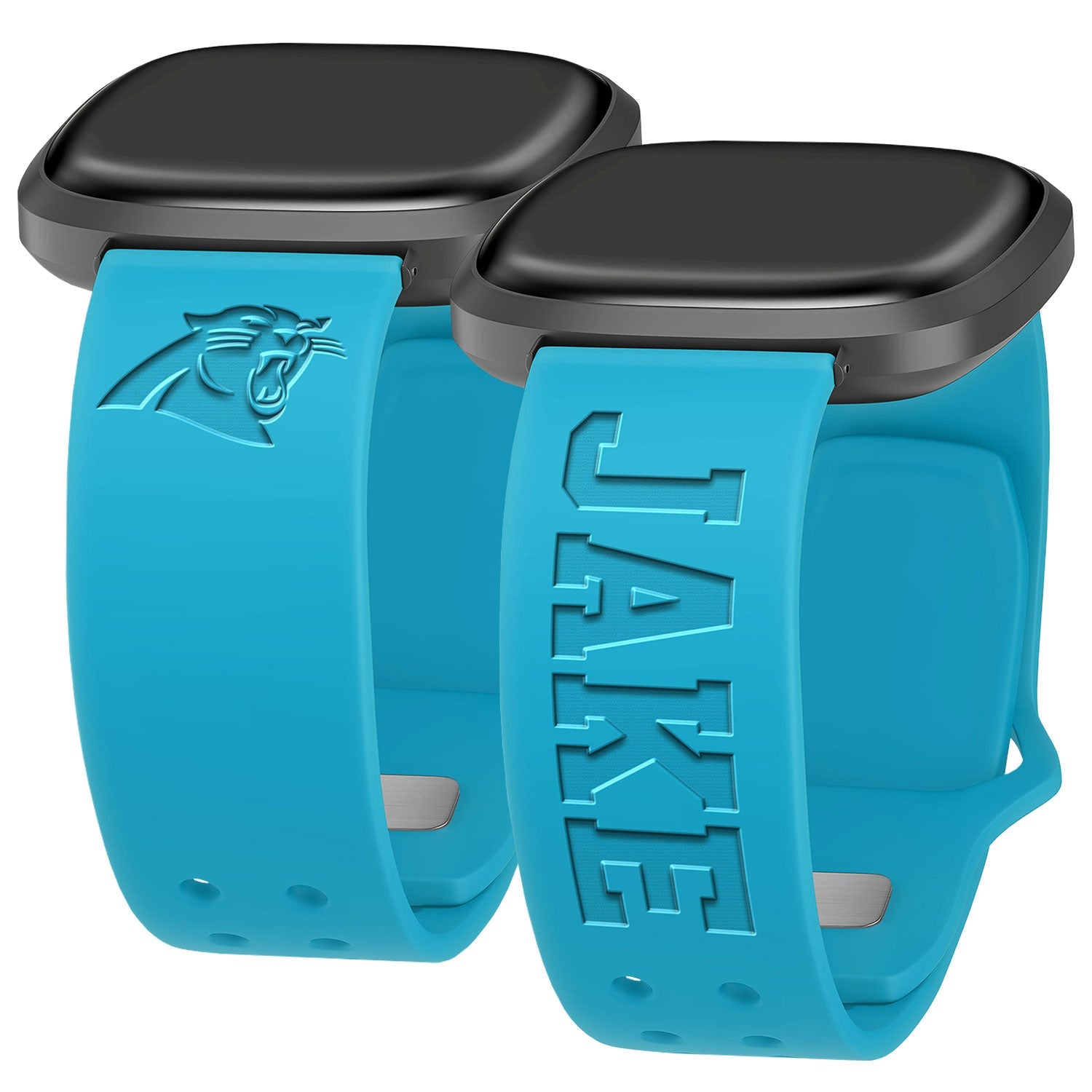 Carolina Panthers Custom Engraved Fitbit Versa 3 and Sense 1 Watch Band