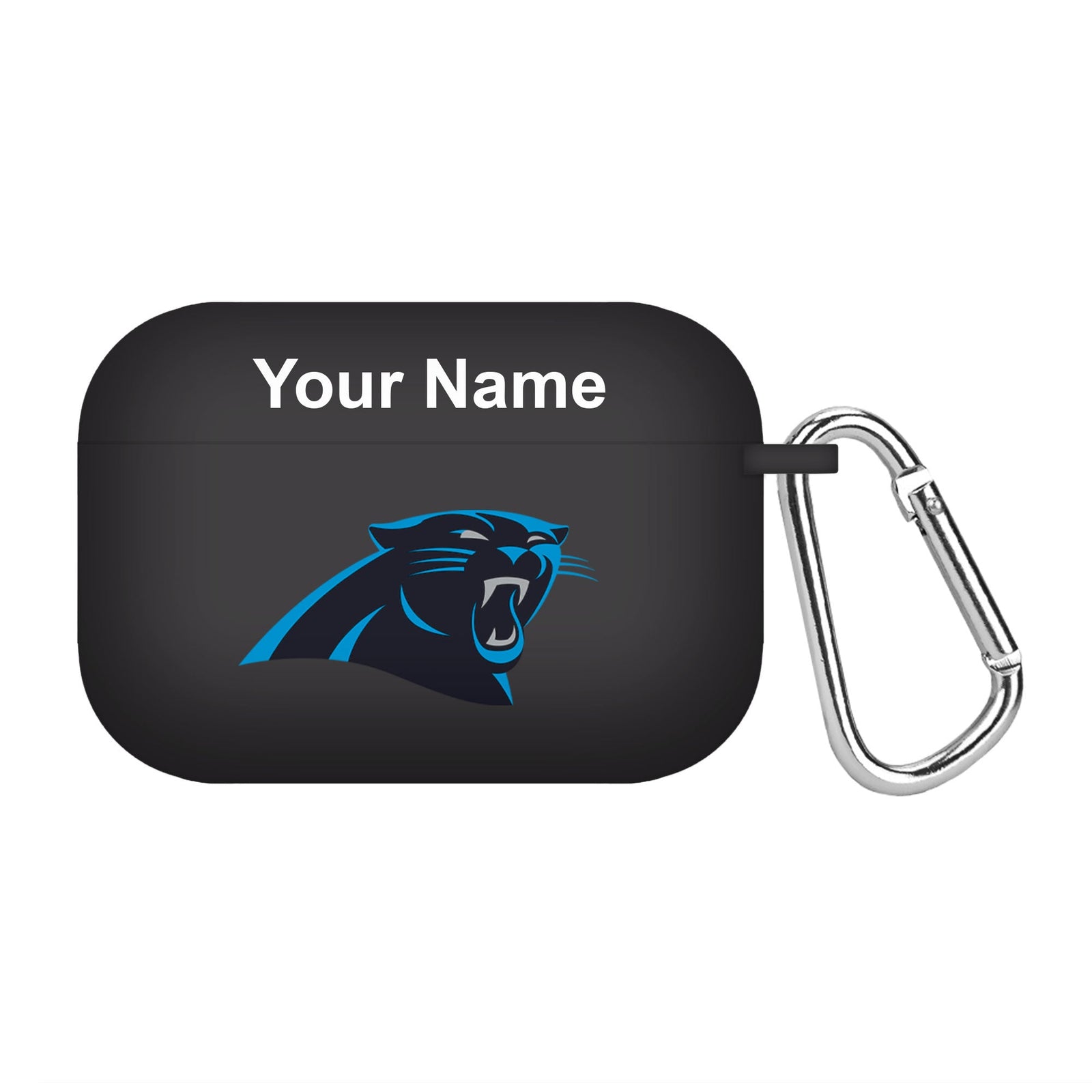 Carolina Panthers Custom Name HD Apple AirPods Pro 1 & 2 Case Cover (Black)