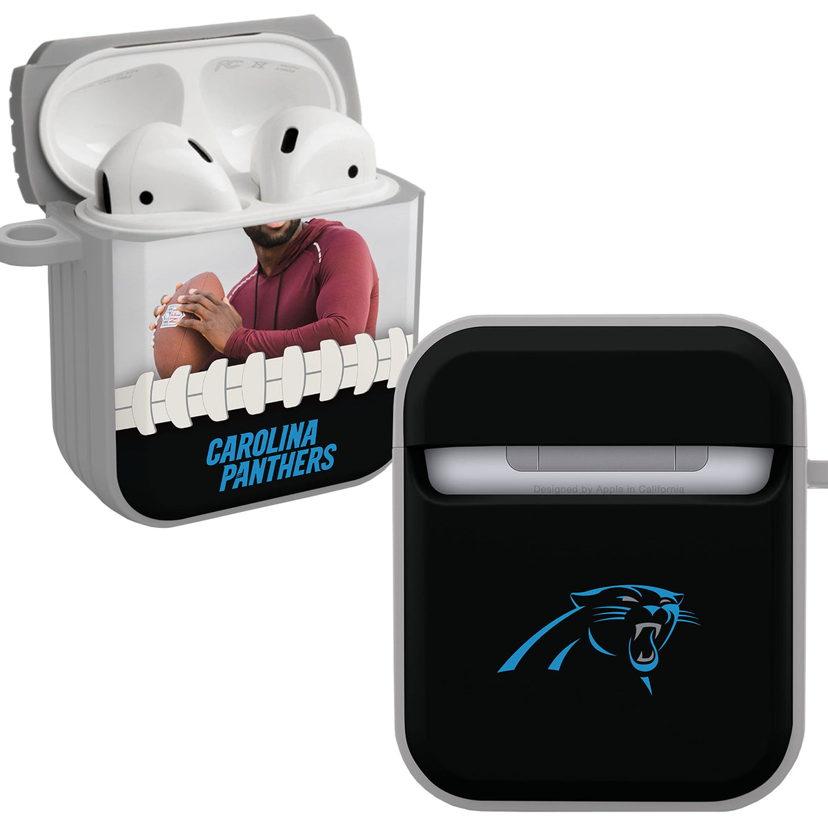 Carolina Panthers Custom Photo HDX Apple AirPods Gen 1 &amp; 2 Case Cover