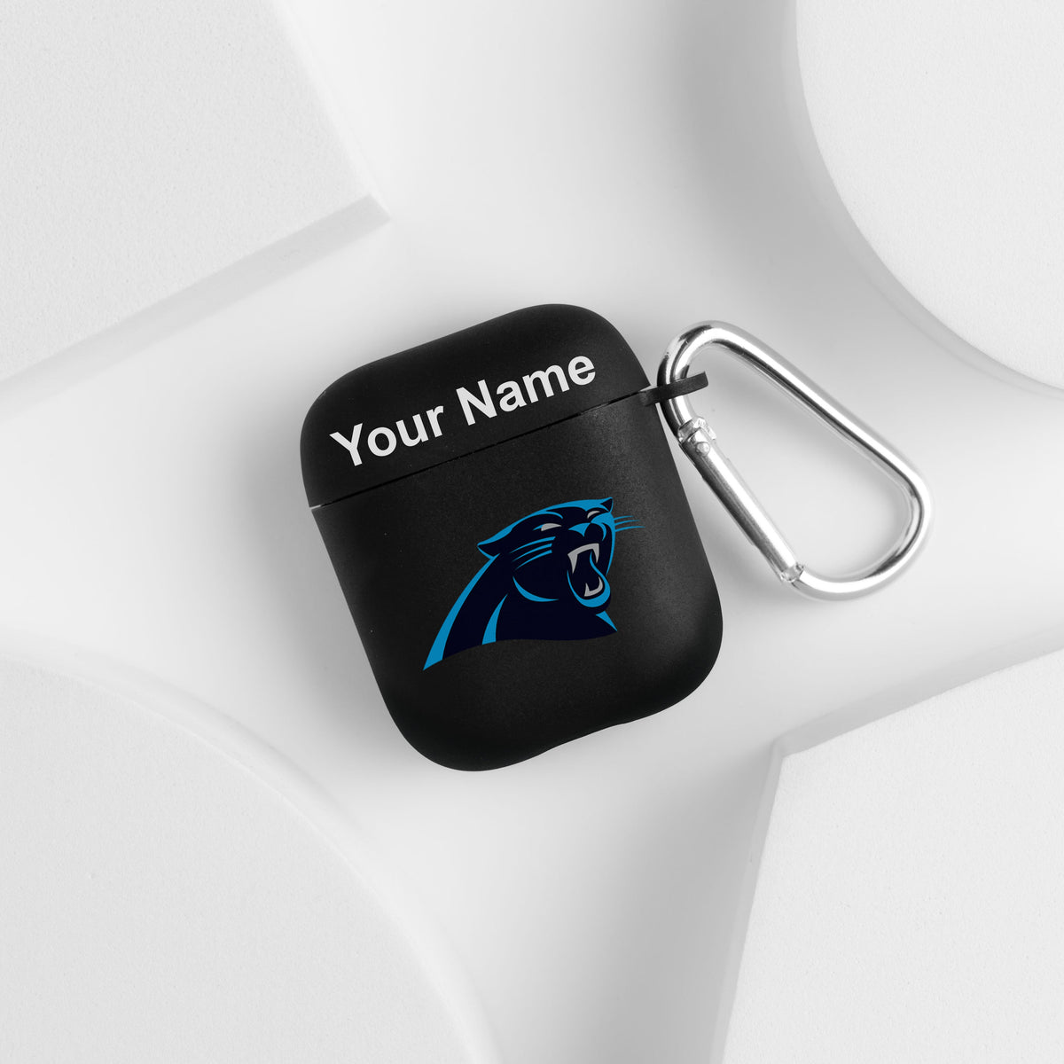 Carolina Panthers Custom Name HD Apple AirPods Gen 1 &amp; 2 Case Cover (Black)