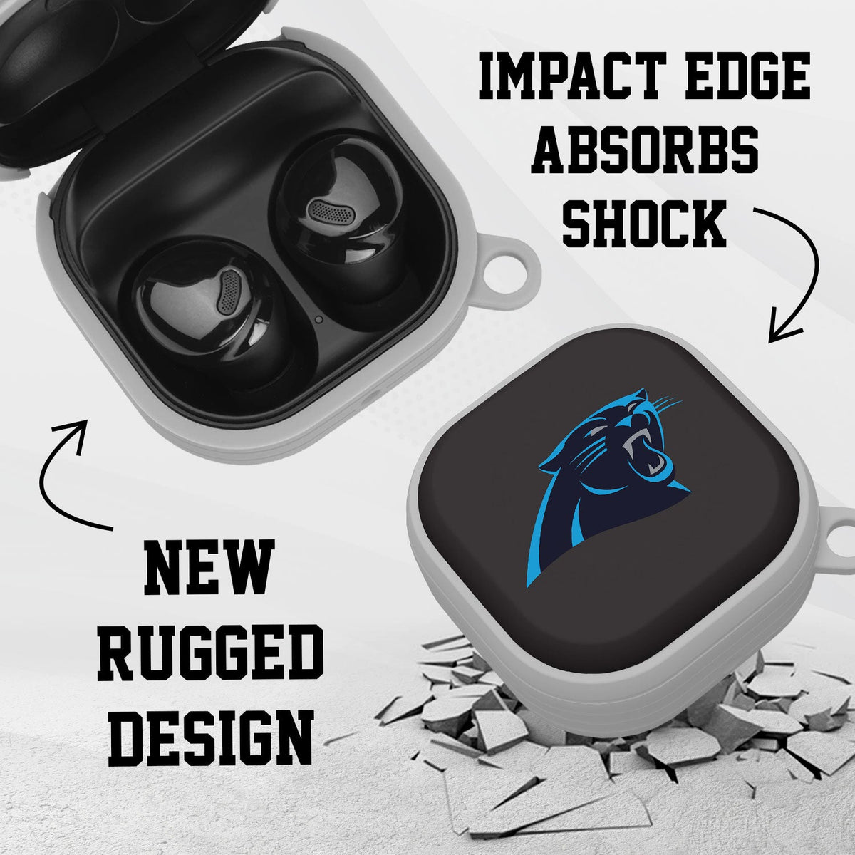 Carolina Panthers HDX Samsung Galaxy Buds Pro &amp; Buds Live Case Cover